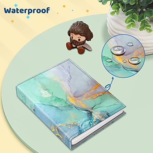 Fintie Photo Album 4x6 Photos - 52 Pockets Small Wallet Albums For Family | Vegan Leather Cover, 4X6 Picture Keepsakes, Family/Wedding/Travel Memory Book, Baby/Kids/Boys/Girls Gift, Emerald Marble - color: Emerald Marble