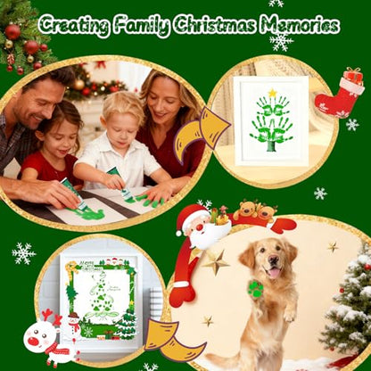 Baby Hand and Footprint Paint with Sponge Head, 2.54 fl oz, Non-Toxic & Acid-Free, Washable Baby Safe Paint for Newborn Keepsakes, Dog Nose & Paw Prints, Ideal New Mom Gift - Green - color: Green