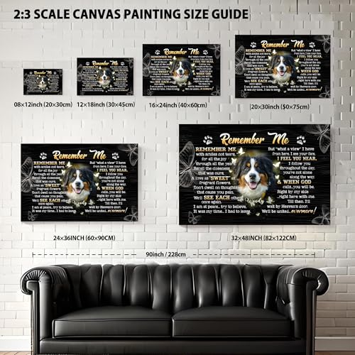KiKiLuna Personalized Dog Memorial Canvas Wall Art - color: Design 8