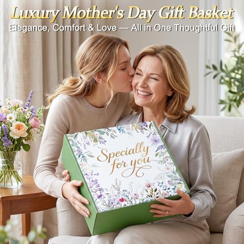 Birthday Gifts for Women, Self Care Gift Basket for Women, Thinking of You & Get Well Soon Gifts, Relaxing Spa Care Package for Mom, Sister, Best Friend, Her - color: Sage Green