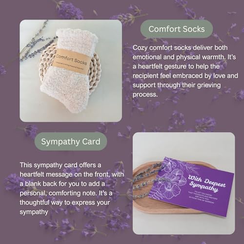 Felinlova Sympathy Gift for Loss of Loved One, Condolences Gift for Loss | Bereavement Gifts Bereavement Comfort Gifts Condolence Care Package with Shawl, Candle, Mug & Comfort Items