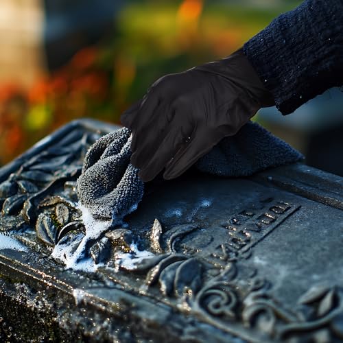 13 Pcs Headstone Cleaner for Grave Tombstone Cleaning Tools Granite and Stone Daily Cleaner with Spray Bottle,Scrub Brush,Sponge,Towel,3 Disposable Gloves,Crevice Brush,2 Plastic Scrapers