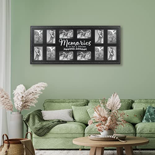 Prinz 12-Opening Memories Collage Picture Frame 36'' X 15.5'', Black (09-DS-84763) - color: Brown, style: Memories Collage