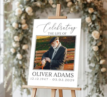 Celebration life Sign, Personalized Funeral Sign, Custom Memorial Sign, In Loving Memory Sign, Funeral Welcome Sign, Celebration of Life Welcome Sign, Celebration Life Poster -21 - color: Backgrund#21