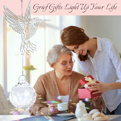 Modern Memorial Gifts - Bereavement Gift Ideas, Unique Sympathy Gifts for Loss of Loved One,40mm Crystal Ball Suncatcher, Rainbow Bereavement Grief Gifts, Funeral Gifts for Loss of Mom Dad Husband Son - color: Hummingbird