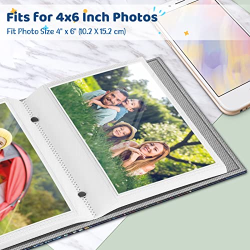Fintie Photo Album 4x6 Photos - 52 Pockets Small Wallet Albums For Family | Vegan Leather Cover, 4X6 Picture Keepsakes, Family/Wedding/Travel Memory Book, Baby/Kids/Boys/Girls Gift, Starry Night - color: Starry Night
