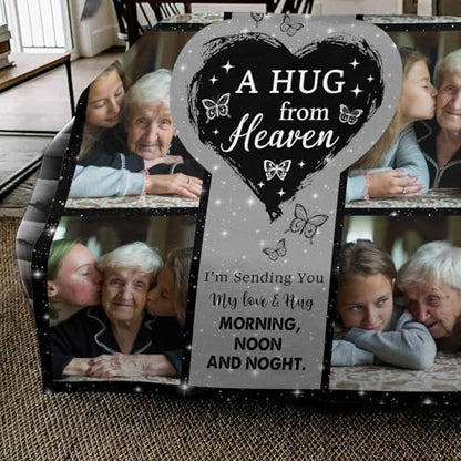Customized Memorial Blanket with Photos for Loved Ones Lost: Made in USA, Personalized Pictures Sympathy Blanket for Father Mother Grandpa Grandma Brother Sister Daughter Son Pets - color: Design 03