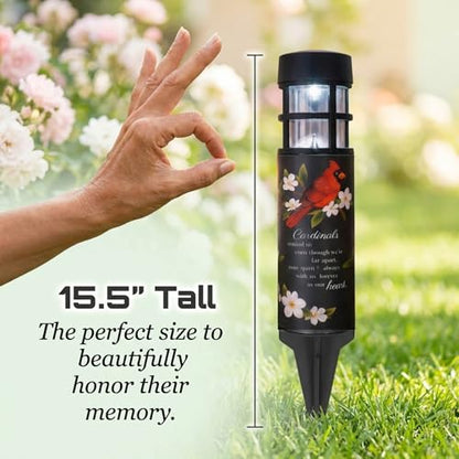 The Bridge Collection "Forever in Our Hearts Cardinal Solar Memorial Light | Weather Resistant Outdoor Sympathy Stake for Gravesite or Garden