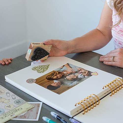 Never Ever Land Scrapbook Album – 12x10 Marble Scrap Book. Scrapbooking Supplies, Memory Book, Wedding Guest Book, Photo Album, Baby Shower Gifts, Valentines, Engagement Gifts, and Anniversary - color: Marble