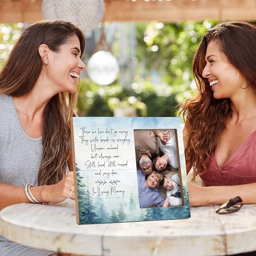 Memorial Pictures Frame, Those We Love Don't Go Away Photo Frame, Sympathy Gifts For Loss Of Loved One, Farmhouse Home Living Room Bedroom Decoration -b23
