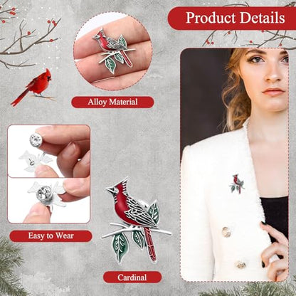 Jexine 20 Pcs Cardinal Pins Memorial Funeral Pocket Gifts - style: Special Style