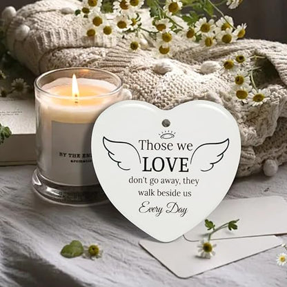 Sympathy Gifts for Loss of Loved One, Memorial Gift, Grief Ceramic Christmas Ornament Bereavement Gifts Idea Condolence Remembrance Gift for Loss of Mom Dad Friend Son Daughter Dog