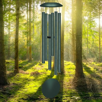 45" Large Wind Chimes for Outside, 6 Thick and Bold Aluminum Tubes (Forest) - color: Forest