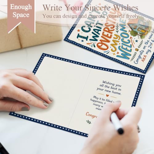 Funny New Home Card, Witty Housewarming Card for Men Women, New Home Congratulations Cards for Friend Sister Brother Coworker - color: New Home
