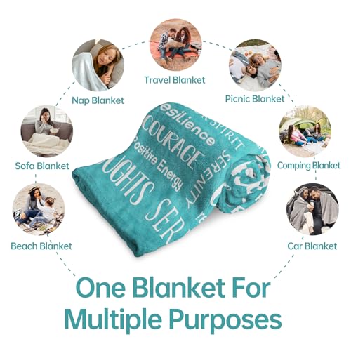 Warm Hugs Healing Blanket, Get Well Gifts for Women Men | Cancer Care, After Surgery, Thinking of You Gift, Sympathy Inspirational Blankets, Soft Throw Blanket 50" x 60" - color: Green, size: 50"x60"