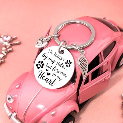 Dog Memorial Gifts for Loss of Dog Pet Memorial Keychain | Loss of Dog Sympathy Gifts Remembrance Passing Away Bereavement Gifts No Longer By My Side
