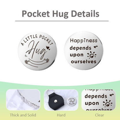 YALLNASL Grandma Aunt Mom Mothers Day Gift for Women Wife Grandpa Uncle Dad Fathers Day Presents for Men Husband Pocket Token - color: Our Happiness
