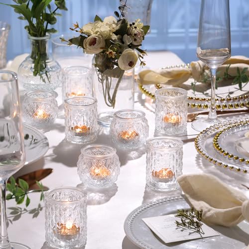 NITIME 36Pcs Votive Candle Holders, Clear Tea Light Holders for Wedding - color: Clear