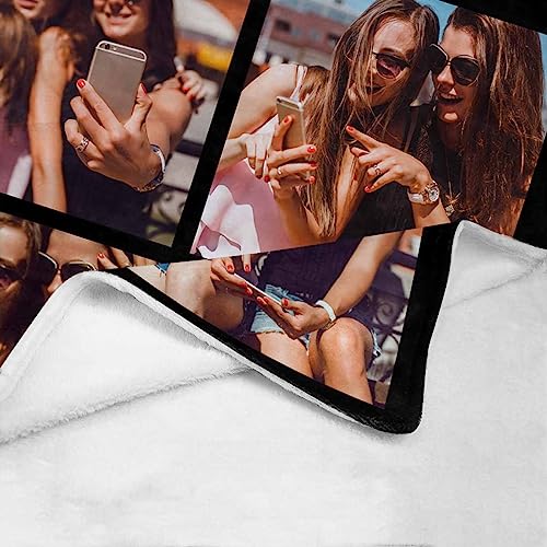 Custom Best Friend Blanket with Photo Collage Best Sisters That One Friend You Can Trust with Anything 9 Photos Personalized Friendship Blankets for BFF Sister,Teen Girls Besties on Birthday Christmas - color: 9 Photo Collage