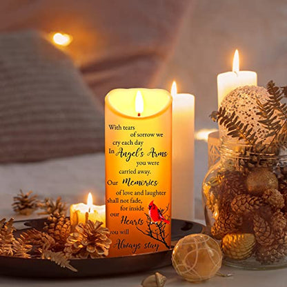 Gerrii Flameless Cardinal Memorial Sympathy Candle LED Battery,Retro Style - style: Retro