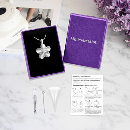 Flower Cremation Ashes Jewelry Cremation Necklace Memorial Locket for Ashes Keepsake Urn Pendants for Women/Men - color: Customize