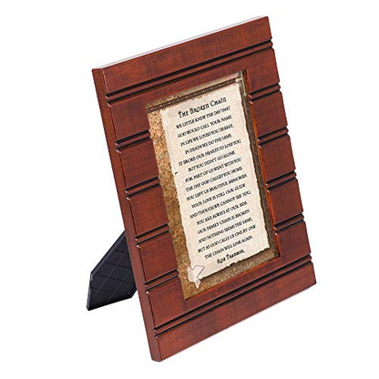 Elanze Designs The Broken Chain Ron Tranmer Bereavement Woodgrain 8 x 10 Beaded Board Picture Frame Plaque