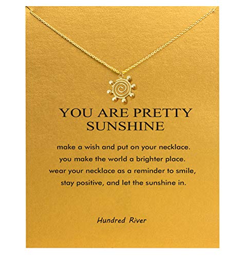 Baydurcan Friendship Anchor Butterfly Good Luck Elephant Necklace for Women - style: Cartoon sun