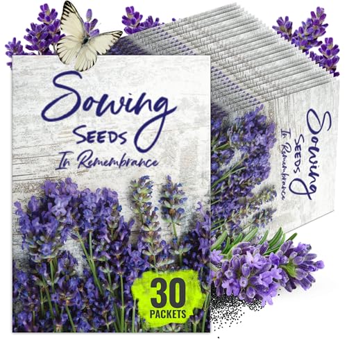 Seed Needs Lavender Seed Packet Gift Favors for Memorial Services Funerals