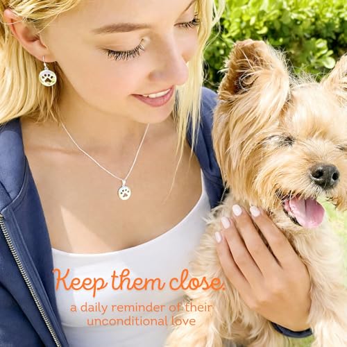 Hawaiian Silver Jewelry 925 Sterling Silver Dog Paw Print Pendant Necklace - style: 925 Sterling Silver