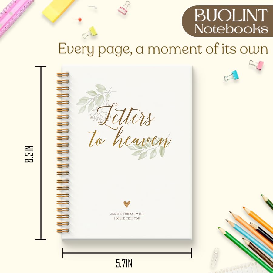 Memorial Gifts Journal for Women Men 5.5x8.4in(White) - color: White