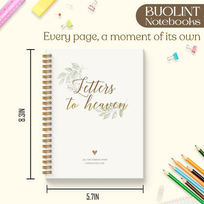 Memorial Gifts Journal for Women Men 5.5x8.4in(White) - color: White