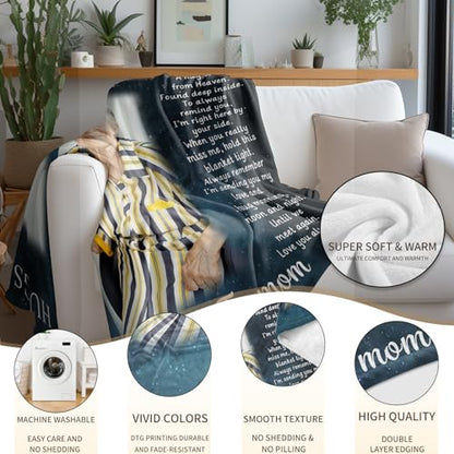 Arovene Ship Next Day, Custom Memorial Blanket with Photo - Printed in USA, A Hug from Heaven Blanket, Personalized Sympathy Gifts for Loss of Loved One Dad Mom Husband Wife Friend Dog Memorial Gifts - color: Style 09