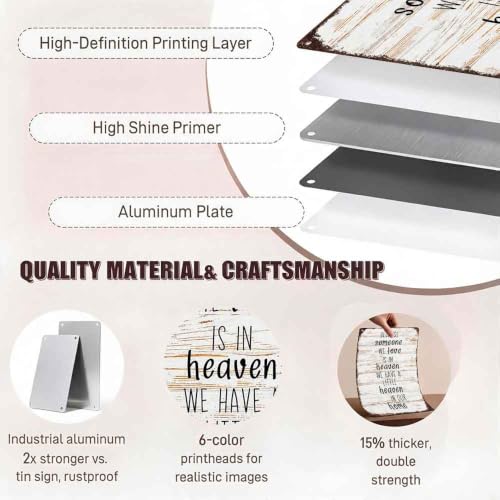 Memorial Heaven Quote Aluminum Metal Sign 8 x 12 Inch