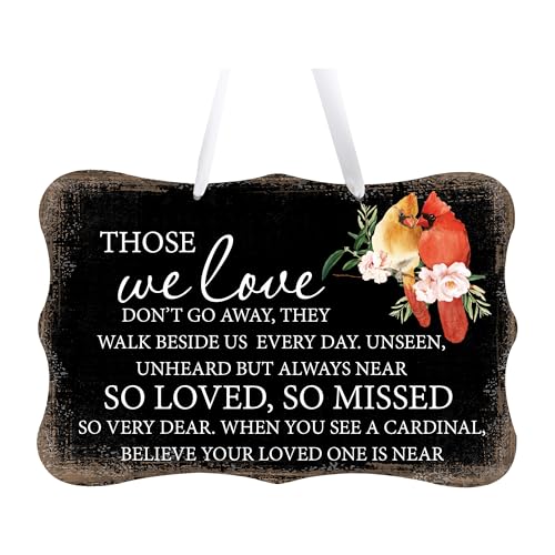 LifeSong Milestones Memorial Wall Hanging Signs Bereavement Keepsake Condolence Funeral Gift For Loss of Loved One 8x12 (Those We Love Don't Go (Black)) - color: Those We Love Don't Go (Black)