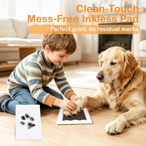 Nabance Inkless Paw Print Kit for Dogs Cat, Mess-Free Pet Paw & Nose Print | 6 Clean Touch Ink Pads and 12 Imprint Cards, Baby Footprint Kit, Dog Paw Print Kit Keepsake Gift for Owners & New Moms - size: Medium(6 Pack)