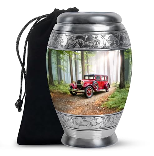Car Cremation Urn for Father - Burial Urn for Ashes Adult Male - 10 Inch - color: Car-2, size: 10-inch