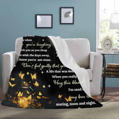 Custom Memorial Blanket with Photo - Sympathy Gift for Loss of Loved One - color: Style 22