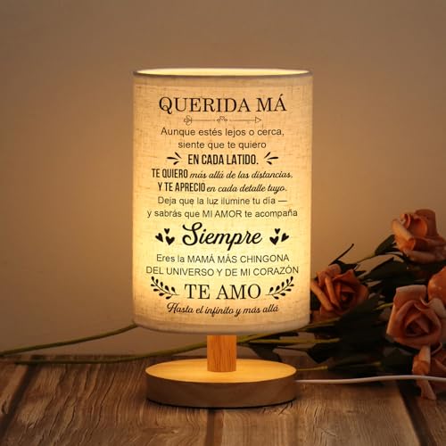 WSYEAR Mom Gifts in Spanish, Regalos para Mujer Table Lamp, Mom Birthday Gifts, Mother Gifts in Spanish from Daughter Son, Regalos De Navidad para Mujer - color: Spanish Mom