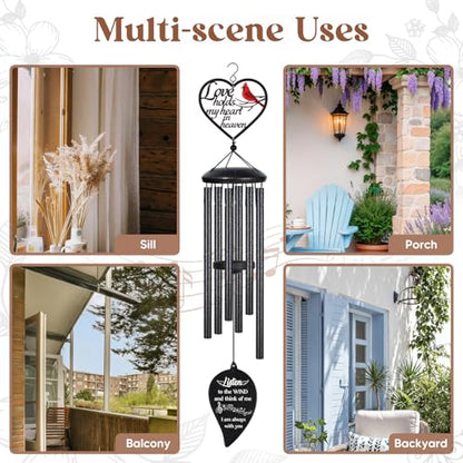 Sympathy Gifts for Loss of Loved One, 30" Memorial Wind Chimes, Bereavement Condolences Remembrance Gift for Loss of Mom Dad Mother Father Husabnd Sister Brother,Funeral Miscarriage Grieving