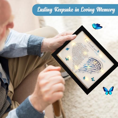 Memorial Gifts LED Shadow Box Sympathy Gift Condolences Grief Angel Wings - size: Angel Wings