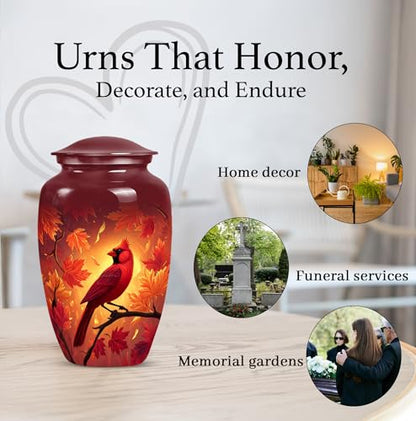 Red Cardinal Cremation Urns for Human Ashes - Funeral Urns for Adult Ashes Men - - color: Urn for Cardinal Ashes