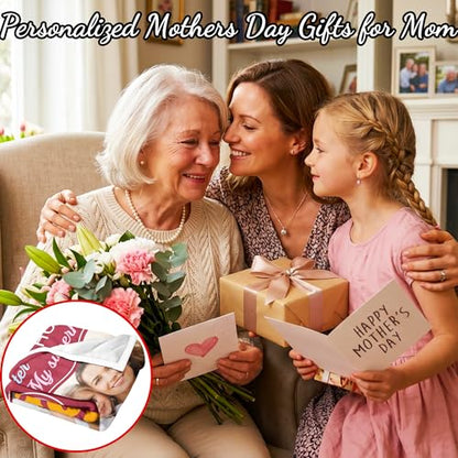 Personalized Blanket with Photos and Text, Custom Photo Blanket for Mom Grandma, Soft Flannel Throw Blankets for Mother’s Day, Customized Picture Gifts for Women, Nana, Wife Mother 01 - color: Mother 01