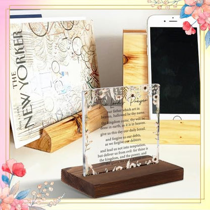 The Lord's Prayer Acrylic Plaque, Inspirational Gift for Christian Friends, Meaningful Gift for Believers, Christian Faith Art, Transparent Acrylic Plaque, XXD180 - style: The Lord's Prayer