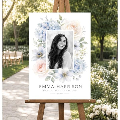 Personalized Funeral Celebration Of Life Welcome Sign #11 - color: Style 11