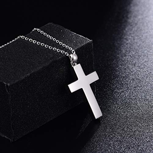Cross Urn Necklace for ashes 925 Sterling Silver religious Cross Cremation Pendant Jewelry Faith Hope Love Gifts for Men - style: Cross Urn pendant