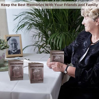 DGDCDV Cremation Small Keepsake Urn for Ashes Set of 3 Mini Urn 20 Cu in - size: Small Set 3