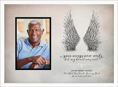 Your Wings Were Ready But My Heart Was Not | Celebration of Life Framed Print | Style I (White Frame) - color: White Frame
