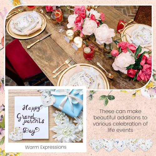 Dunzoom 50 Sets Wedding Gifts for Guests Heart Shaped - style: Wedding Flower Style