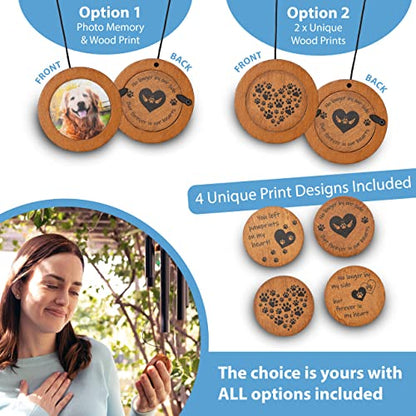 Dog Memorial Wind Chime 28" with 5 Pendant Designs and Comforting Pet Loss eBook- Pet Memorial Gifts-Loss of Dog Sympathy Gift-Dogs Wind Chimes, Remembrance Gift - color: Brown