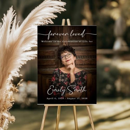 Funeral Welcome Sign, Celebration of Life Signs, Sign For Memorial #16 - color: Version #15